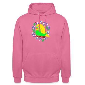 Budgie - Unisex Hoodie - pink - Front - Alina (178cm) & Michal (187cm)