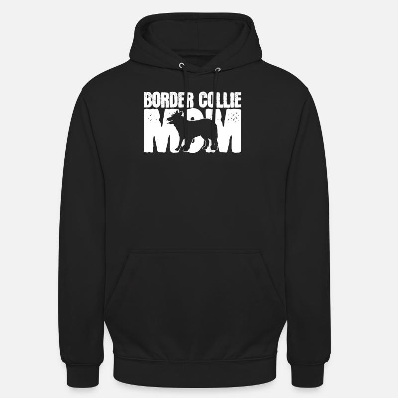 mère Border Collie - Sweat-shirt à capuche unisexe - noir