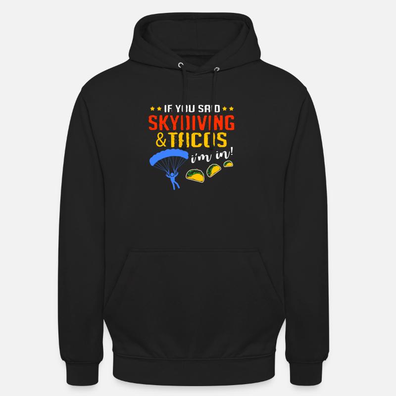 Parachute Parachutisme - Sweat-shirt à capuche unisexe - noir