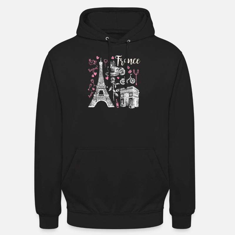Frankreich Paris - Unisex Hoodie - Schwarz