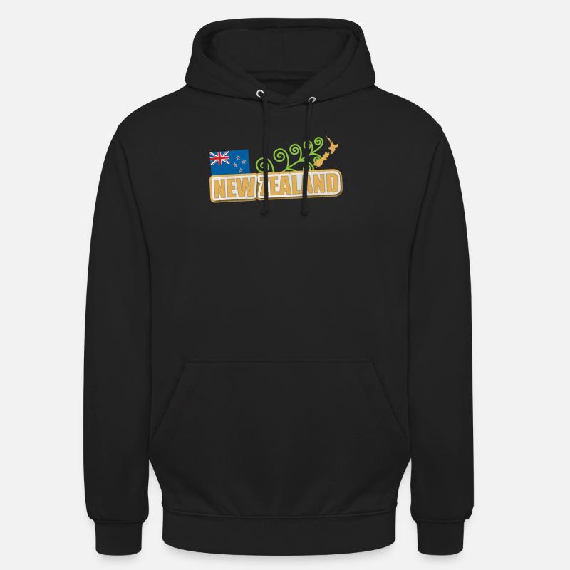 Drapeau néo-zélandais - Sweat-shirt à capuche unisexe - noir
