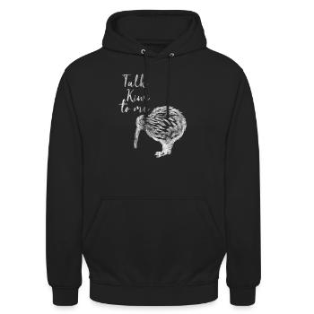 Neuseeland Kiwi - Unisex Hoodie - Schwarz - Vorne - Alina (178cm) & Michal (187cm)