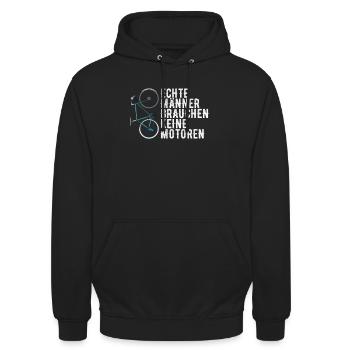 Anti vélo contre le vélo électrique - Sweat-shirt à capuche unisexe - noir - Devant - Alina (178cm) & Michal (187cm)