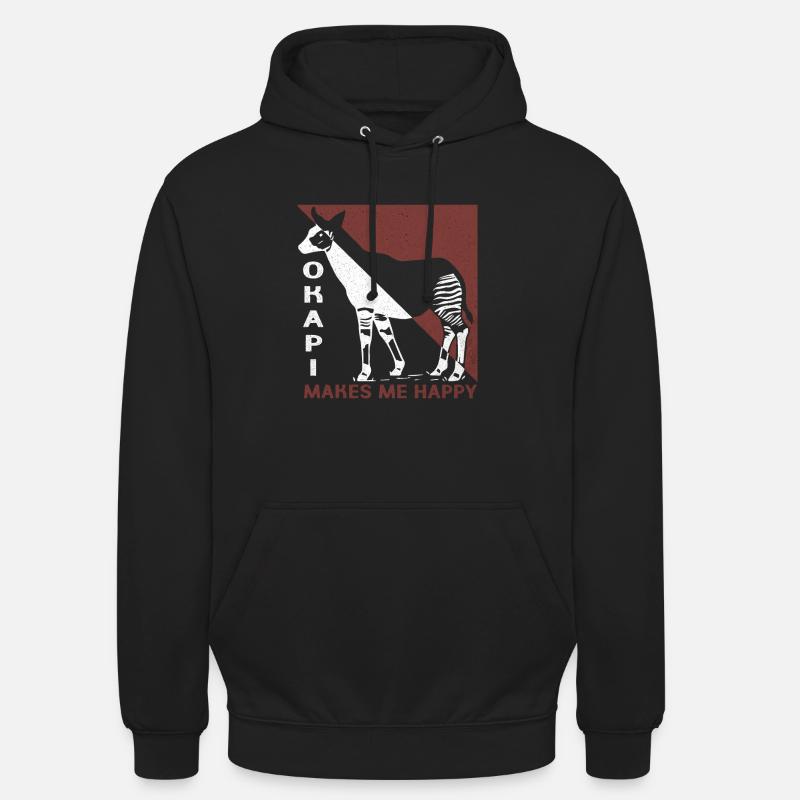 Okapi - Sweat-shirt à capuche unisexe - noir