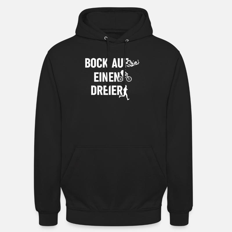 Blague de triathlon triathlon - Sweat-shirt à capuche unisexe - noir