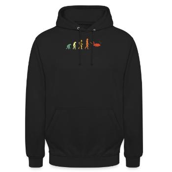 Distressed Diving Evolution - Unisex Hoodie - Schwarz - Vorne - Alina (178cm) & Michal (187cm)