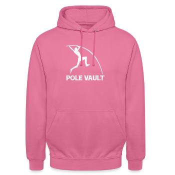 Stabhochsprung - Unisex Hoodie - Pink - Vorne - Alina (178cm) & Michal (187cm)