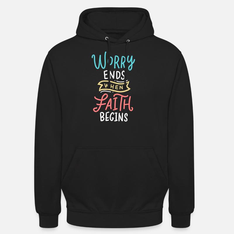Citation chrétienne - Sweat-shirt à capuche unisexe - noir