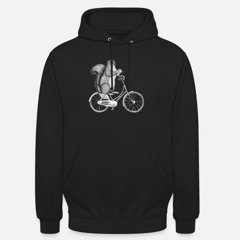 Vélo d'écureuil - Sweat-shirt à capuche unisexe - noir