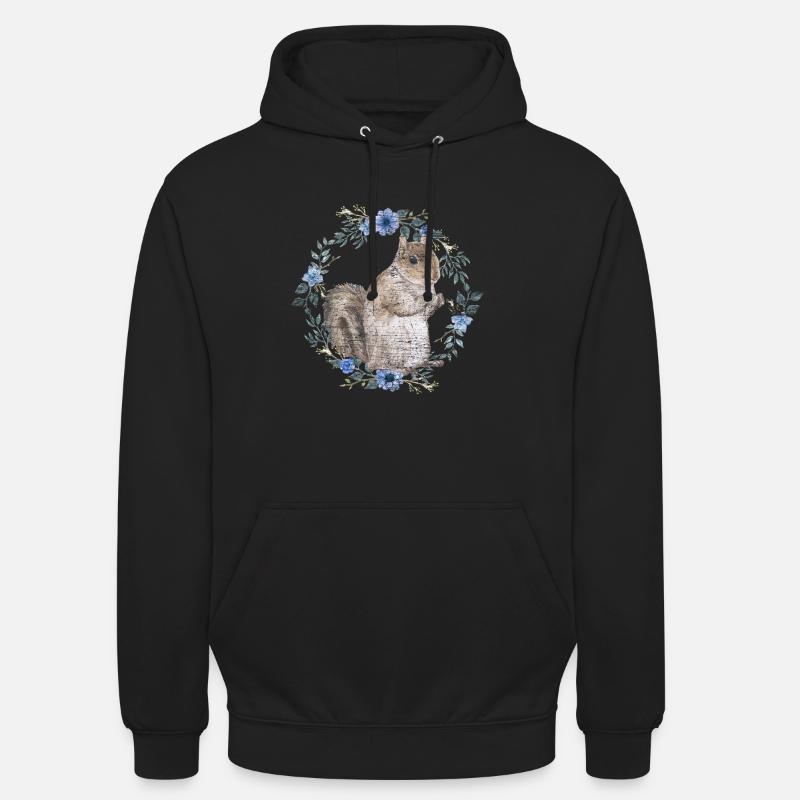 écureuil - Sweat-shirt à capuche unisexe - noir