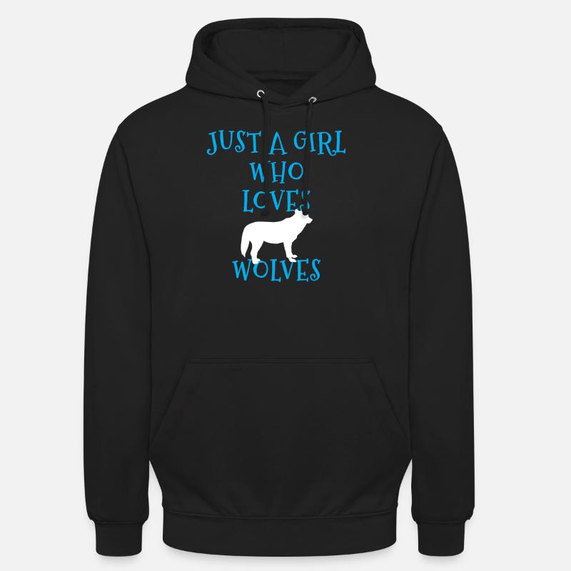 loups loup - Sweat-shirt à capuche unisexe - noir
