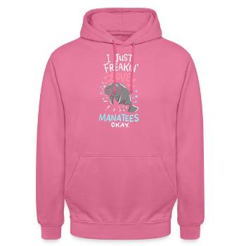 manatee - Unisex Hoodie - pink - Front - Alina (178cm) & Michal (187cm)