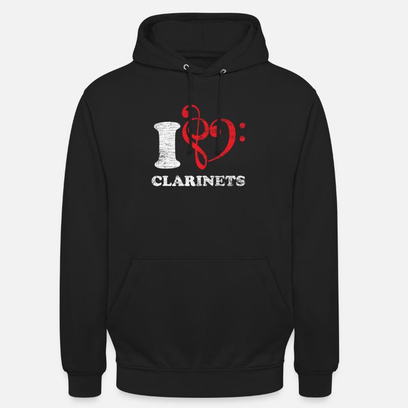 Passion clarinette - Sweat-shirt à capuche unisexe - noir