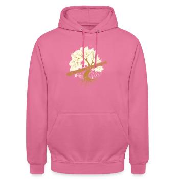Flöte - Unisex Hoodie - Pink - Vorne - Alina (178cm) & Michal (187cm)