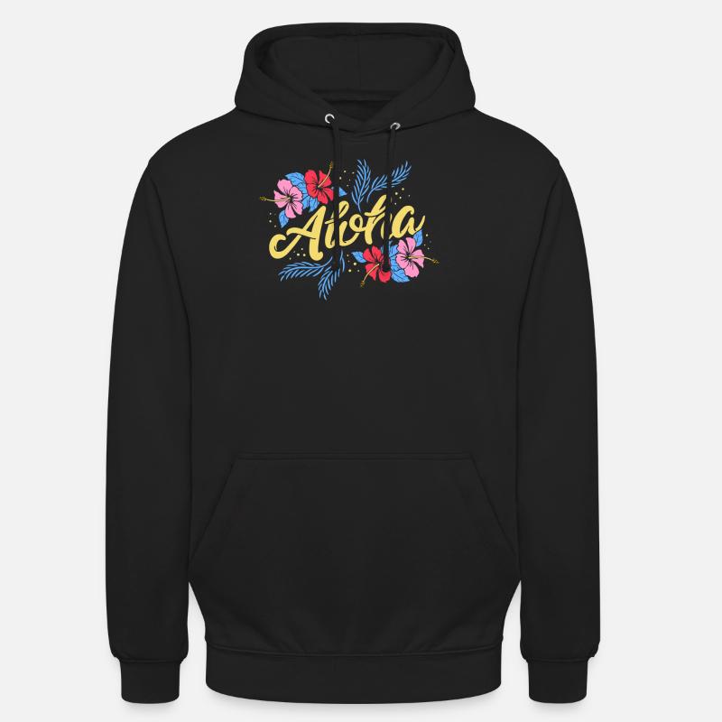 Aloha - Sweat-shirt à capuche unisexe - noir
