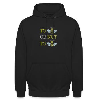 Biene - Unisex Hoodie - Schwarz - Vorne - Alina (178cm) & Michal (187cm)