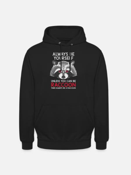 Waschbär Geschenkidee - Unisex Hoodie - Schwarz