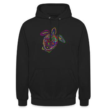 Amoureux des animaux tortue - Sweat-shirt à capuche unisexe - noir - Devant - Alina (178cm) & Michal (187cm)