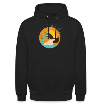 Beard Beard Wearer Full Beard Water Retro Hipster - Unisex Hoodie - black - Front - Alina (178cm) & Michal (187cm)