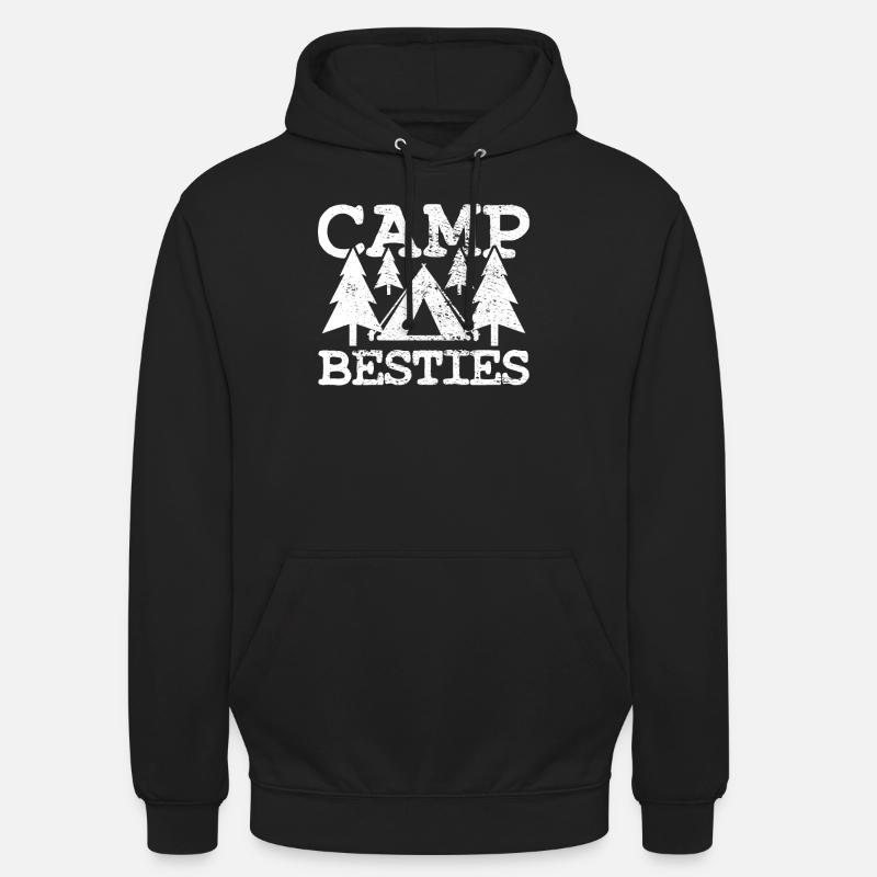 camping - Sweat-shirt à capuche unisexe - noir