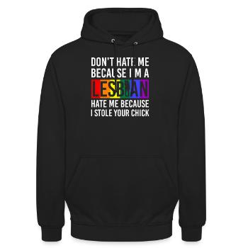 lgBT - Unisex Hoodie - Schwarz - Vorne - Alina (178cm) & Michal (187cm)