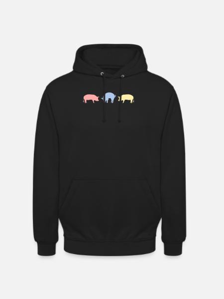 Retro Pig Pig Pig - Unisex Hoodie - black