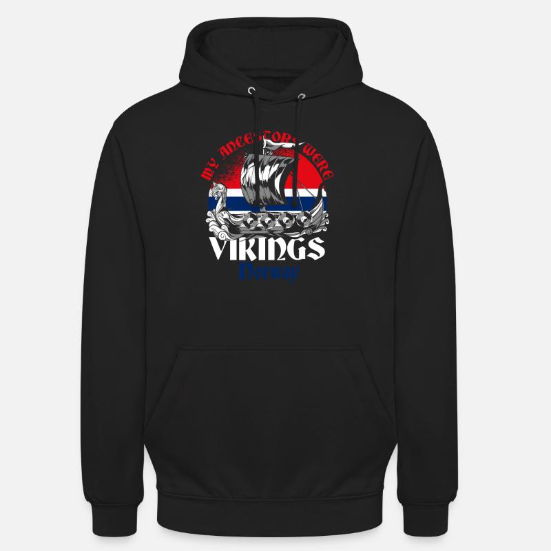 Vikings de Norvège - Sweat-shirt à capuche unisexe - noir