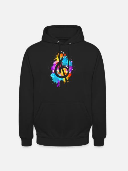Clef piece of music - Unisex Hoodie - black
