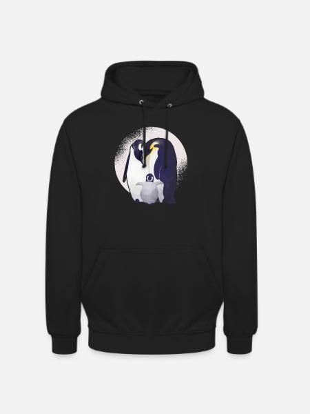 manchot - Sweat-shirt à capuche unisexe - noir