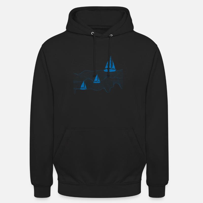 Mer de voile - Sweat-shirt à capuche unisexe - noir