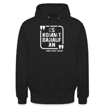 Jurist Jura - Unisex Hoodie - Schwarz - Vorne - Alina (178cm) & Michal (187cm)