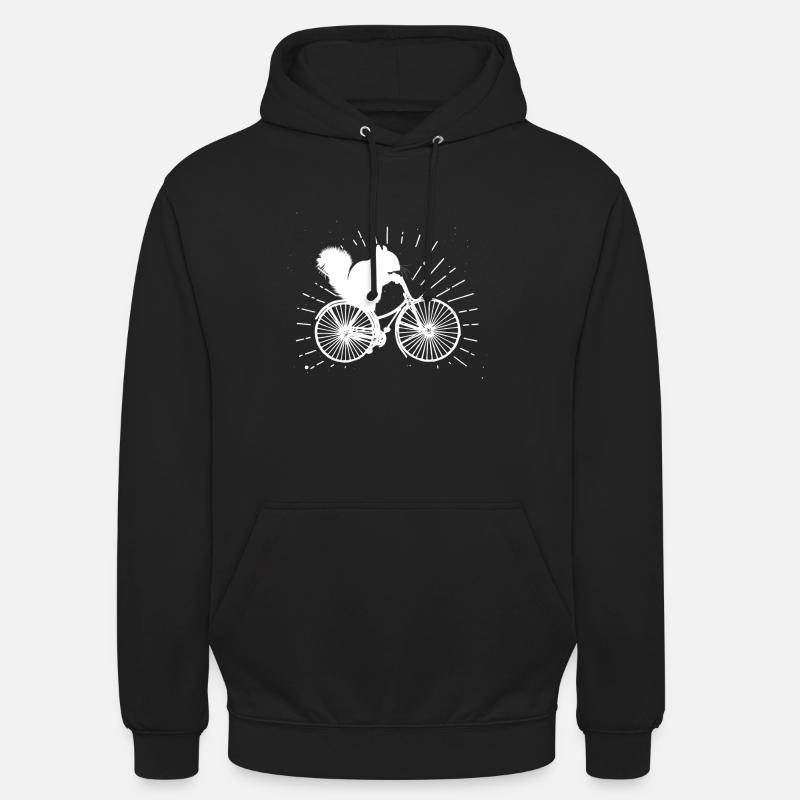 Écureuil de bicyclette - Sweat-shirt à capuche unisexe - noir