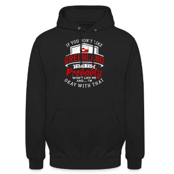 Grönland - Unisex Hoodie - Schwarz - Vorne - Alina (178cm) & Michal (187cm)