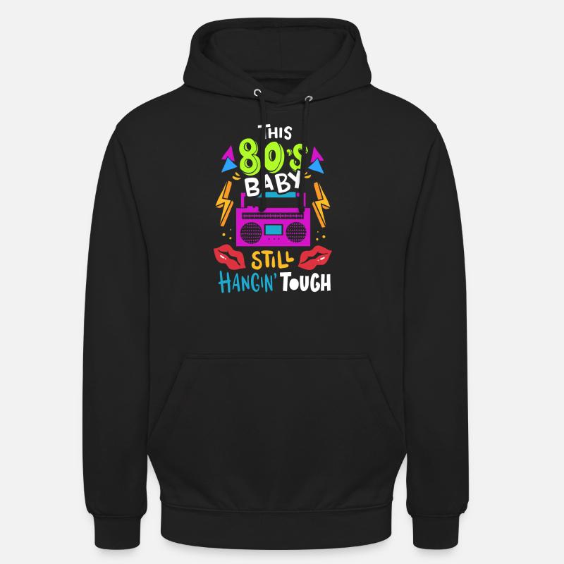 Bébé des années 80 - Sweat-shirt à capuche unisexe - noir