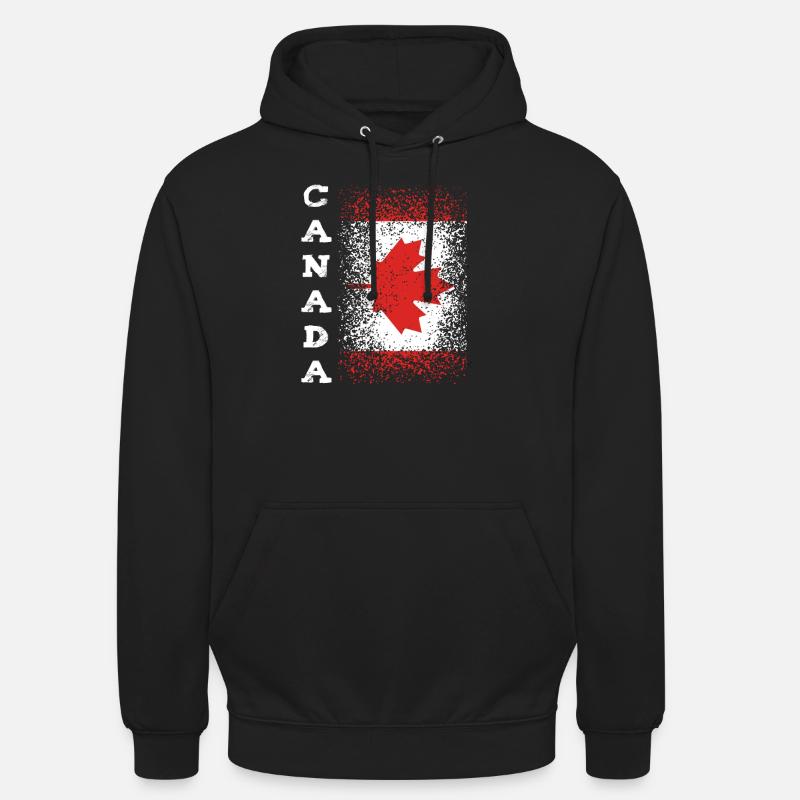 Drapeau du canada - Sweat-shirt à capuche unisexe - noir