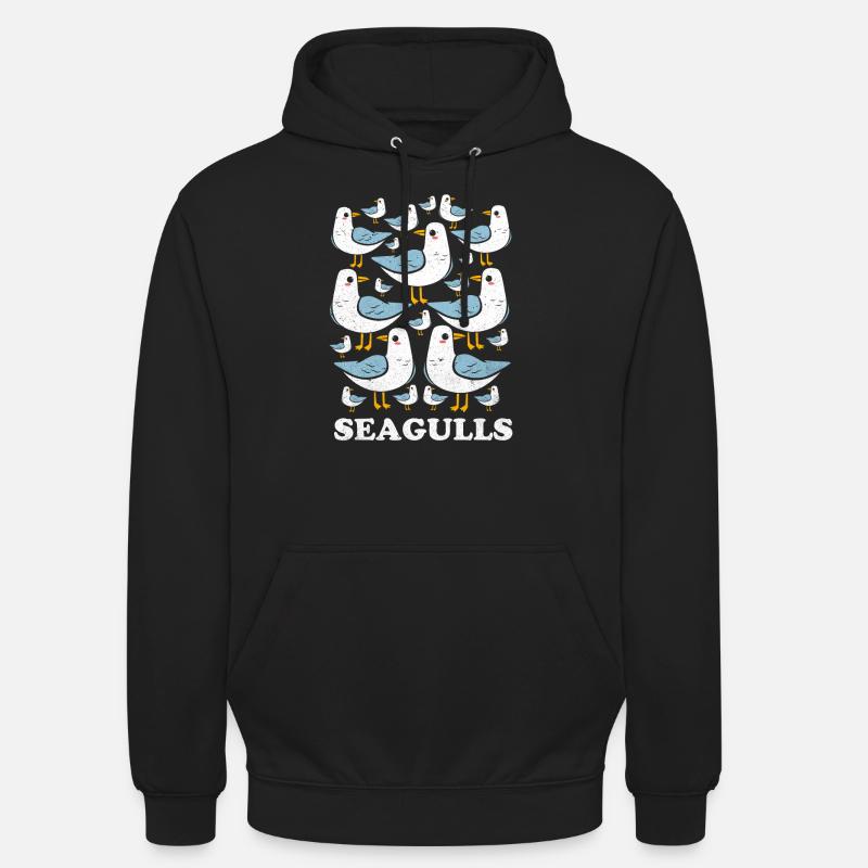 Möwe - Unisex Hoodie - Schwarz