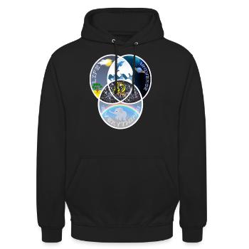 42 Answer Life Universe - Unisex Hoodie - Schwarz - Vorne - Alina (178cm) & Michal (187cm)
