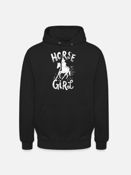 cheval - Sweat-shirt à capuche unisexe - noir