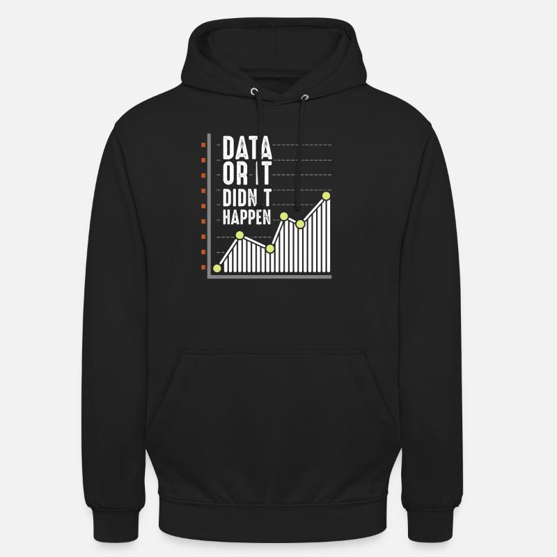 Daten Nerd Analytiker Statistiker Wissenschaftleri - Unisex Hoodie - Schwarz