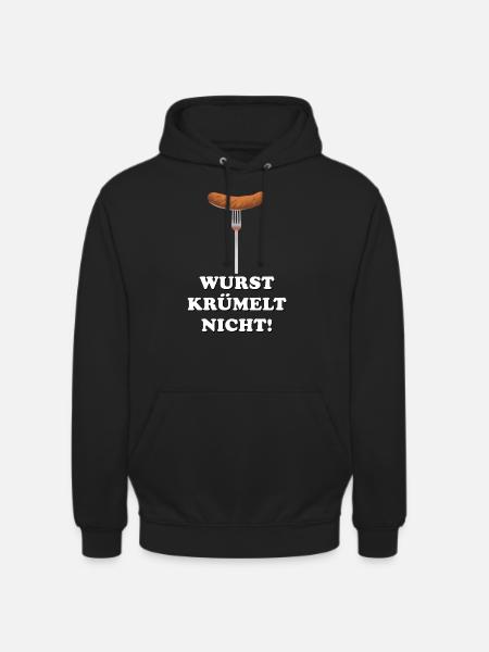 Wurst krümelt nicht! - Unisex Hoodie - Schwarz