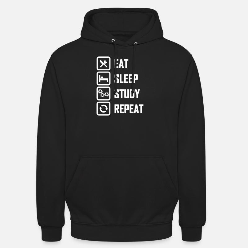Eat Sleep Study Engineer - Unisex Hoodie - black