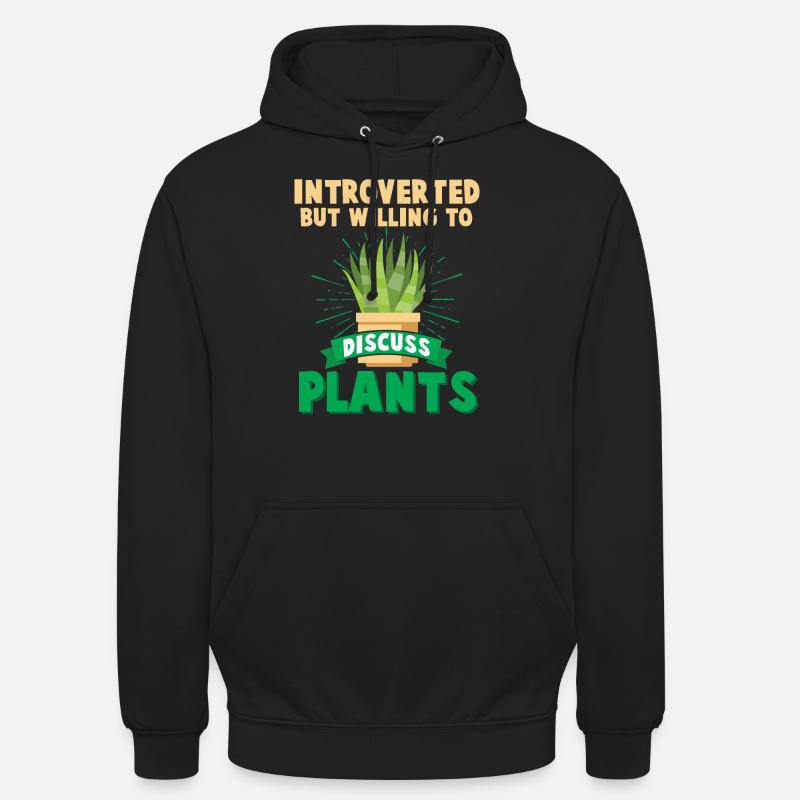 Introvertierter Mensch Schüchterner Gärtner Strebe - Unisex Hoodie - Schwarz