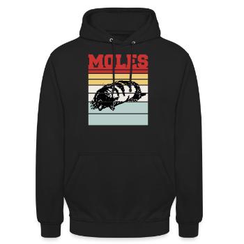 MOLES - Unisex Hoodie - black - Front - Alina (178cm) & Michal (187cm)