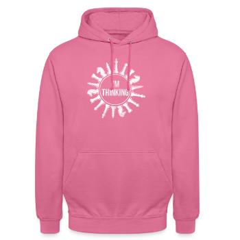 Stratégie de jeu d'échecs - Sweat-shirt à capuche unisexe - rose - Devant - Alina (178cm) & Michal (187cm)