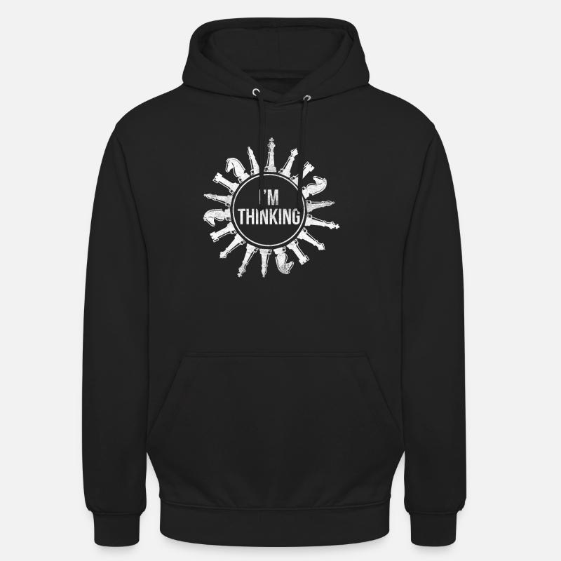 Stratégie de jeu d'échecs - Sweat-shirt à capuche unisexe - noir