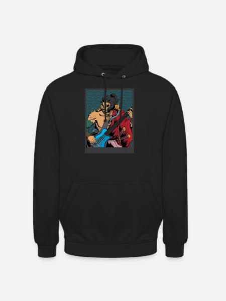guitar player - Unisex Hoodie - black