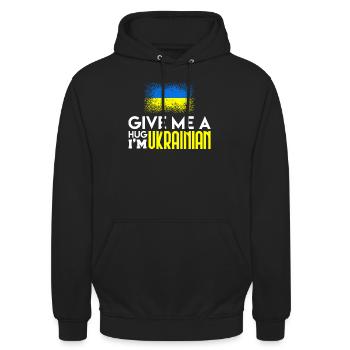 Ukraine - Unisex Hoodie - black - Front - Alina (178cm) & Michal (187cm)