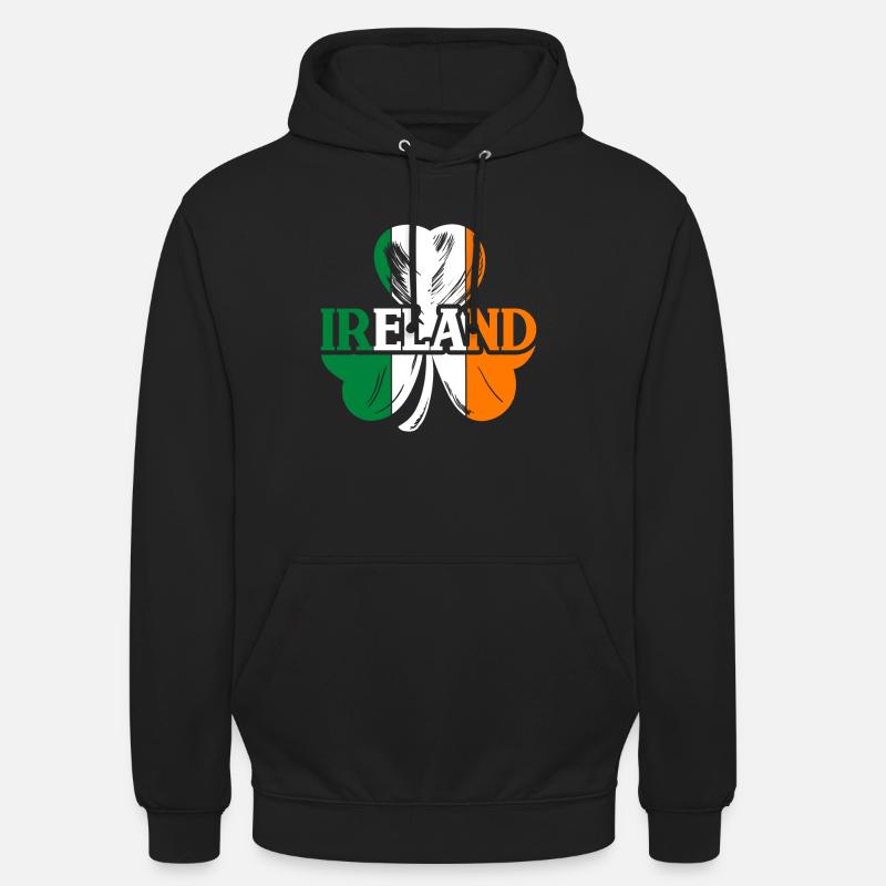 irland Flagge Geschenkidee - Unisex Hoodie - Schwarz