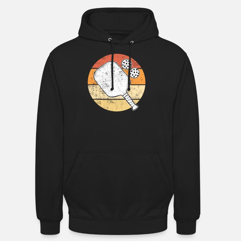 Pickleball Retro - Sweat-shirt à capuche unisexe - noir