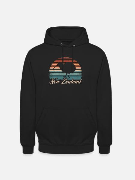 nouvelle-Zélande - Sweat-shirt à capuche unisexe - noir